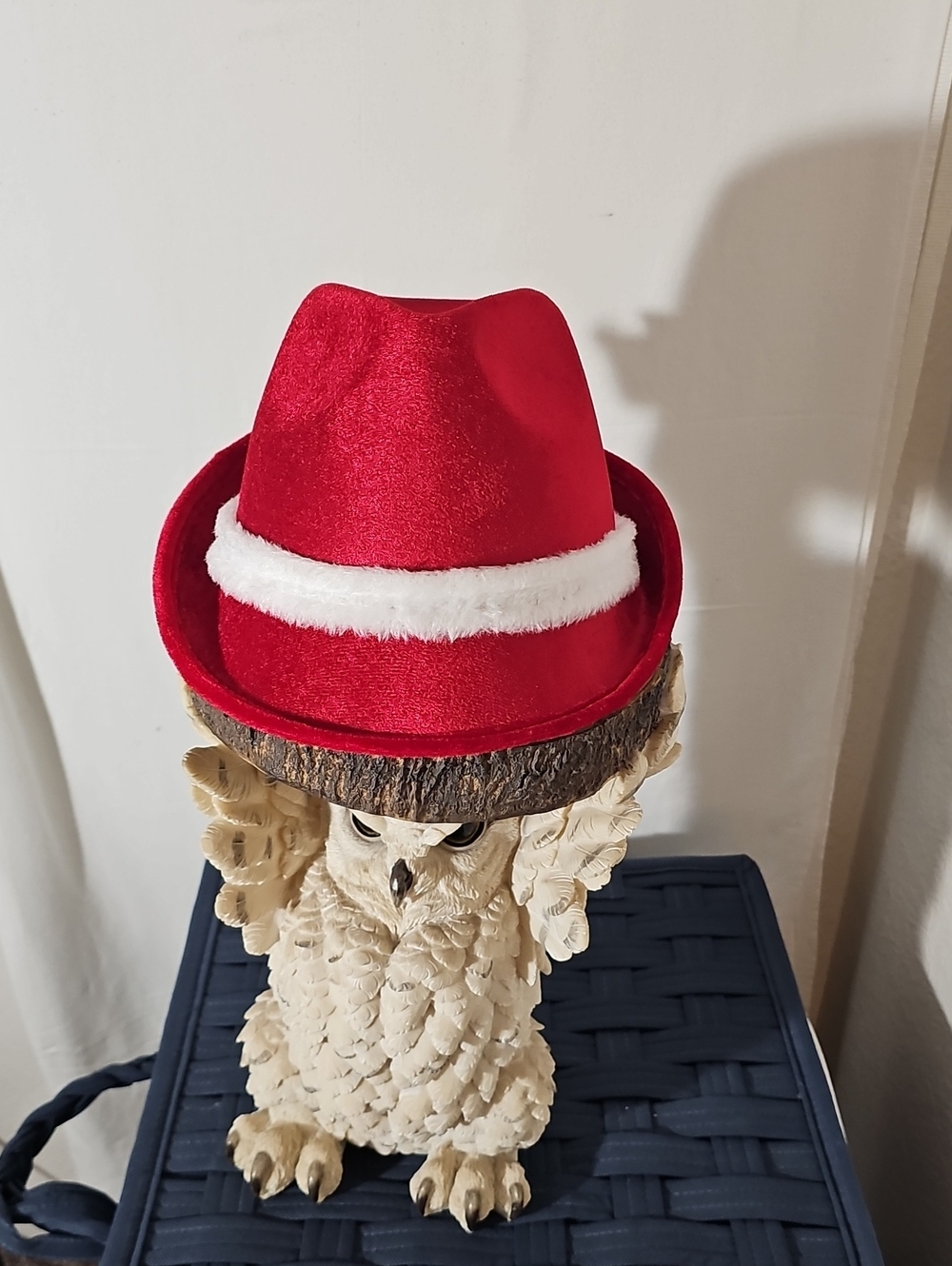 Red Plush Fedora Hat for Kids by